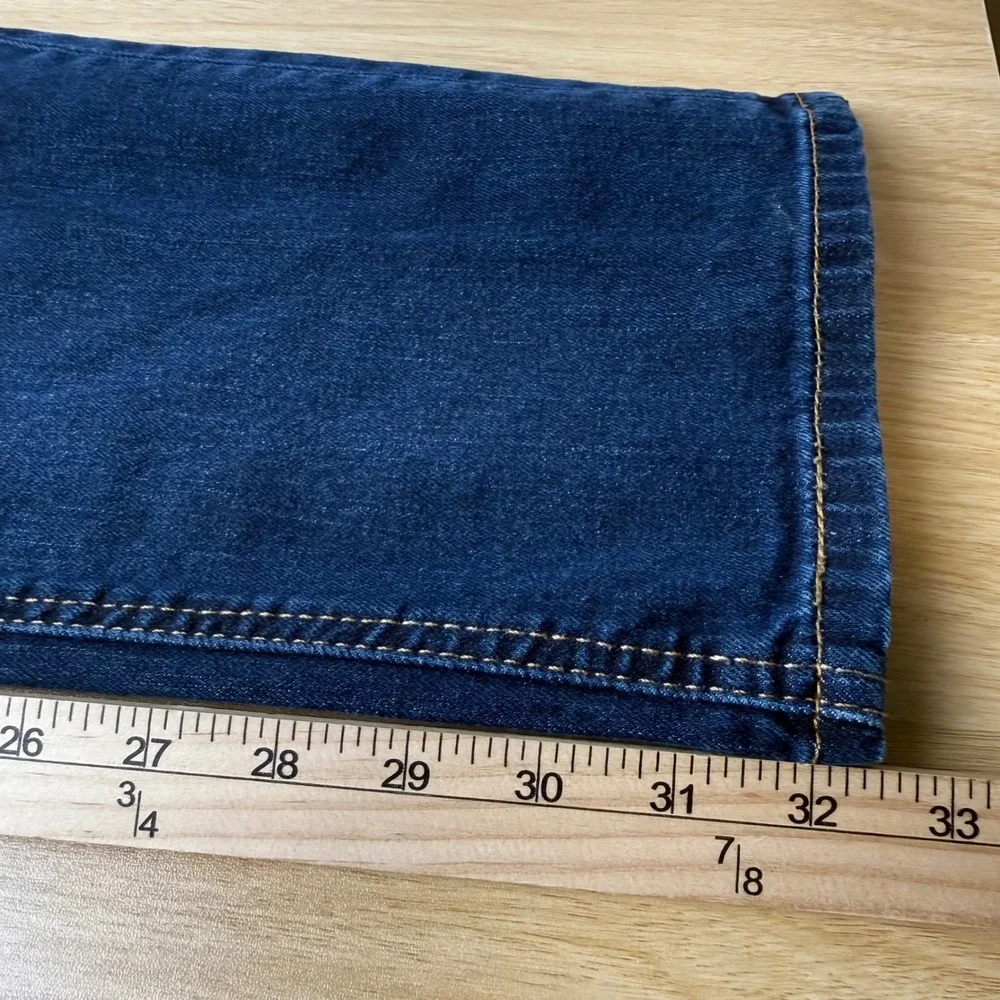 Levi's 541 Mens Dark Wash Athletic Fit Tapered Leg Jeans 36x34 (36x32) Distress